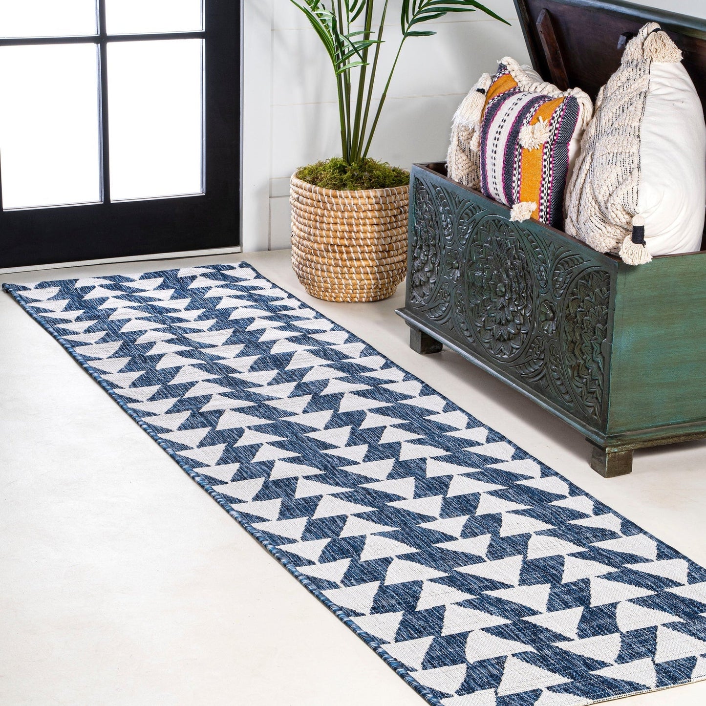 Andratx Modern Tribal Geometric Indoor/Outdoor Area Rug - Pier 1