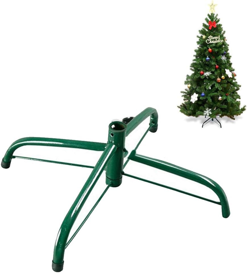 Haixclvye Green Christmas Tree Iron Tripod Base Bracket Iron Frame Accessories Metal Pole Holder 30-50Cm Artificial Christmas Tree Stand Base Party Decoration