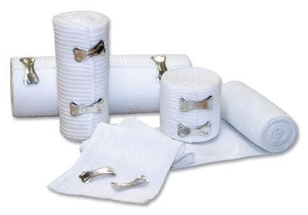 Elastic Bandage McKesson 16-1033-6 6 Inch X 5 Yard Hook and Loop Closure NonSterile. Box of 10.