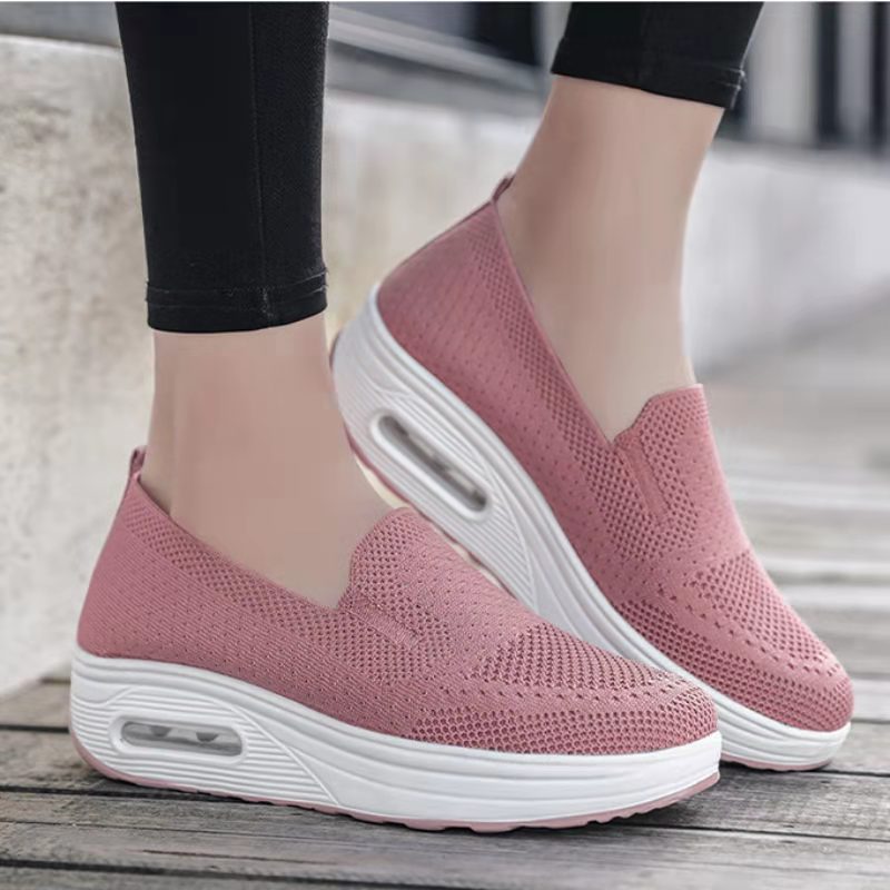 Breathable Wedges Ladies Walking Sneakers