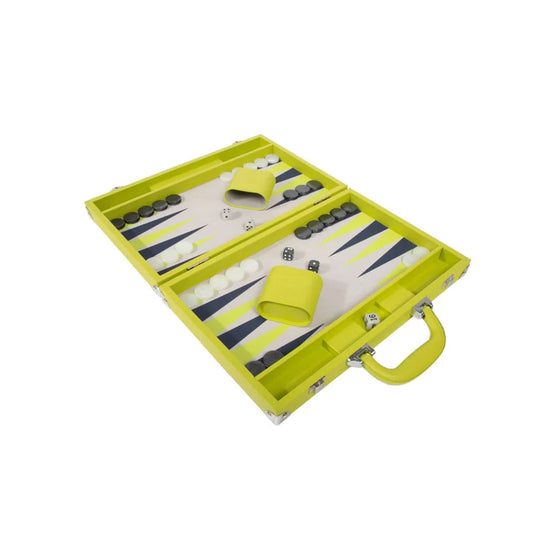 Ellen Backgammon Set in Lime