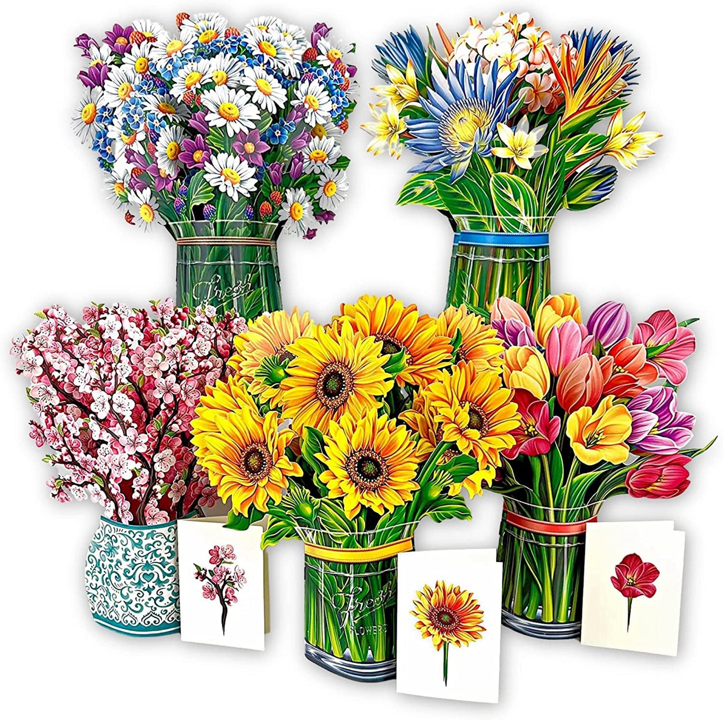 Freshcut Paper Pop up Cards, Pumpkin Harvest, 12 Inch Life Sized Forever Flower Bouquet 3D Popup Thanksgiving, Autumn, Fall Greeting Cards with Note Card and Envelope - Harvest Party Decoration Home & Garden > Decor > Seasonal & Holiday Decorations Freshcut Paper, LLC Best Sellers 5Pk
