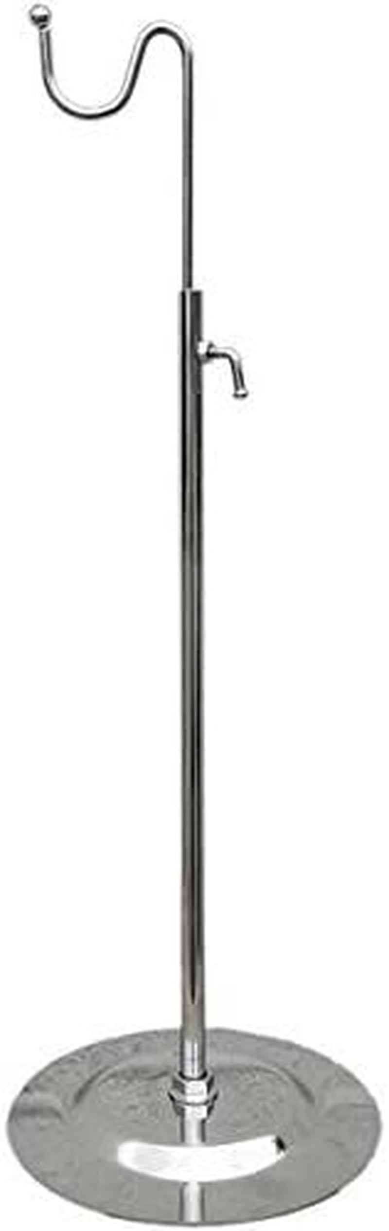 Single Hook Adjustable Chrome Countertop Handbag Display Stand Hanger for Purses, Hanging Forms, Accessories