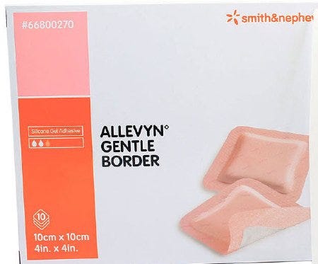Allevyn Gentle Border 66800270 Silicone Foam Dressing Box of 10