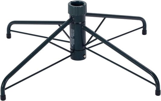 Home Heritage 26 Inch Wide Durable Artificial Christmas Tree Folding Metal Base Stand for 1-1.5 Inch Diameter Tree Poles, Green