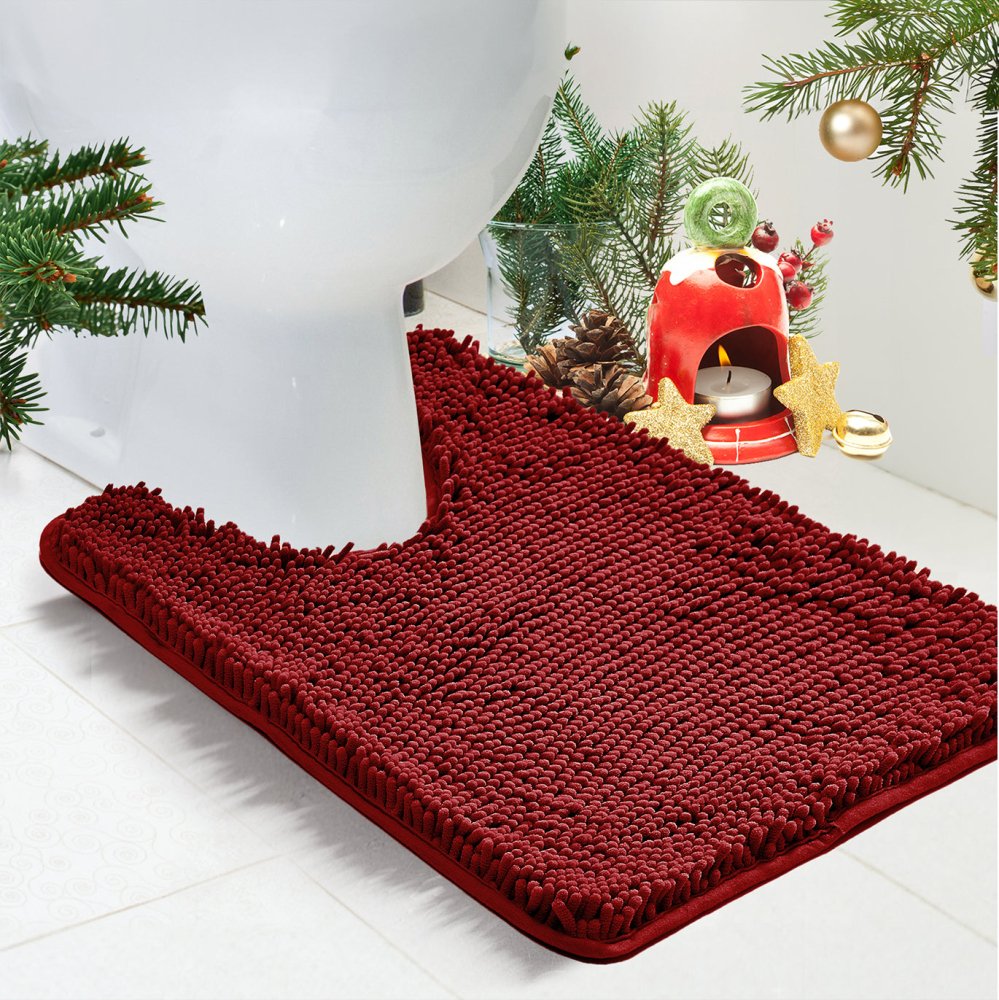 Deconovo Bath Mat - Toilet Rugs U Shaped, Extra Soft Plush Bathroom Rug for Bathroom - Deconovo US