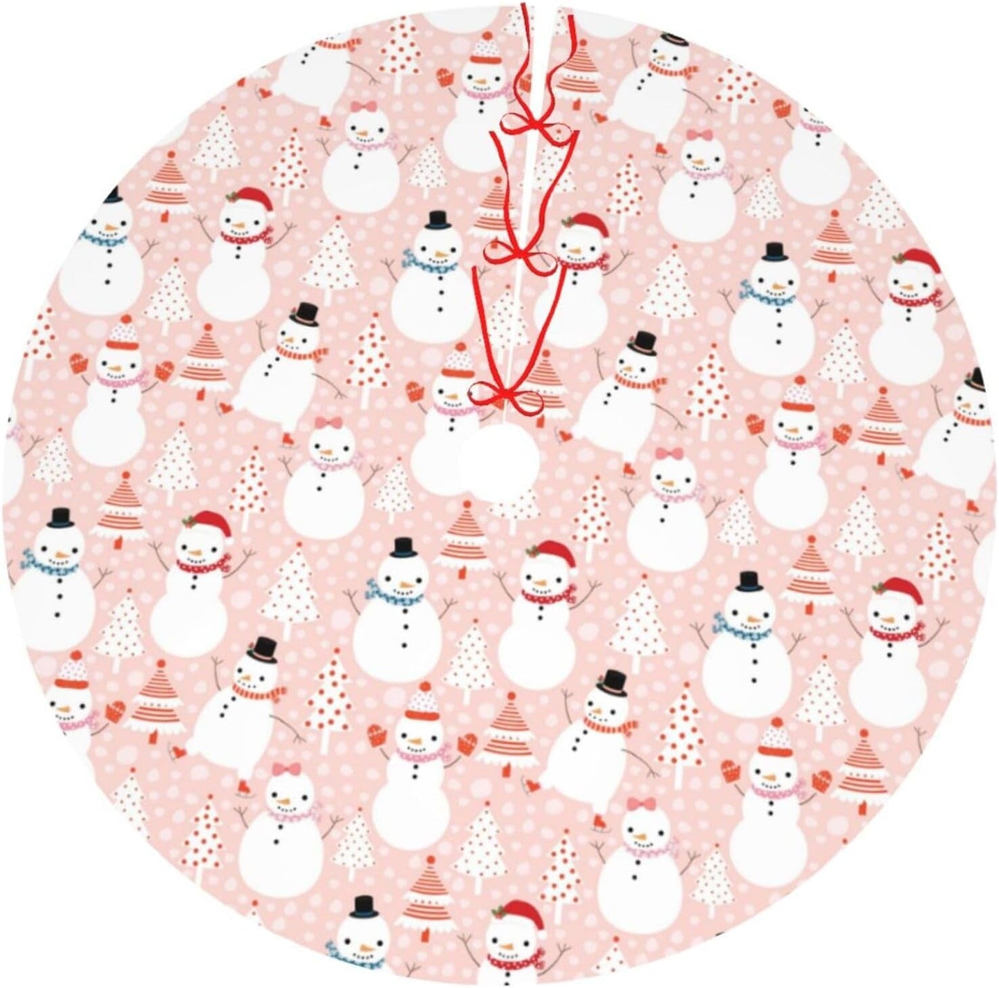 Christmas Tree Skirt Poinsettia Gold Snowflake Christmas Xmas 36 Inch Xmas Skirts for 4 Ft Pencil Tree Holiday New Year Party Decoration Home & Garden > Decor > Seasonal & Holiday Decorations SUPLUCHOM A011