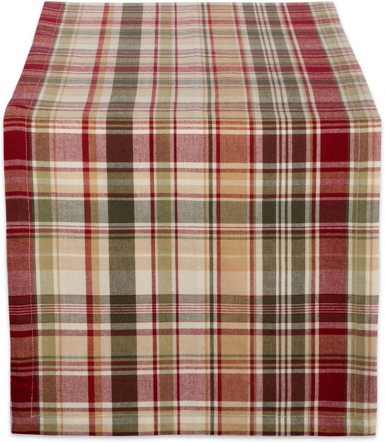 DII Give Thanks Plaid Fall Table Decor, Autumn & Thanksgiving Tabletop Linens, 60X104 Rectangle Tablecloth Home & Garden > Decor > Seasonal & Holiday Decorations DII 14X108" Table Runner