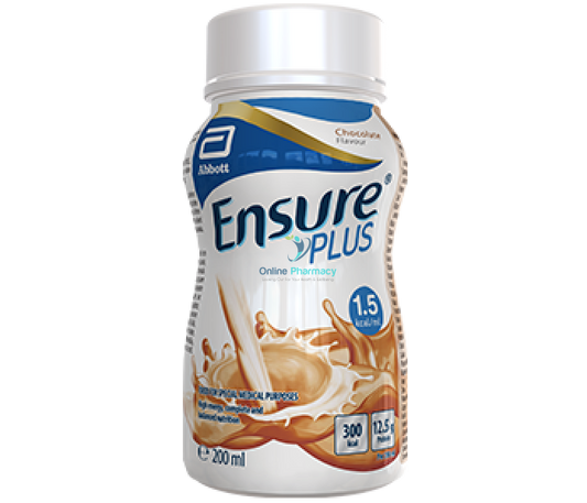 Ensure Plus Chocolate Nutritional Drink Bottle -  200ml / 24 x 200ml Case