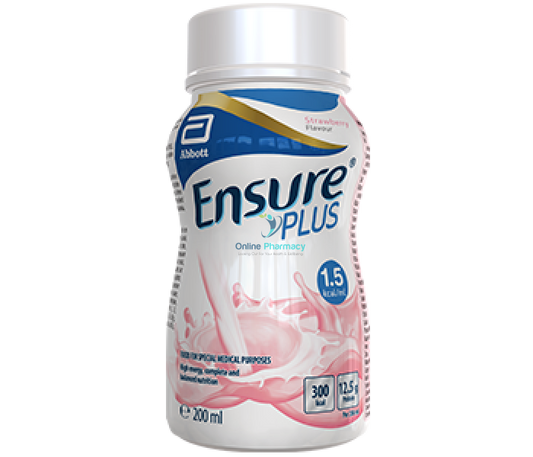 Ensure Plus Strawberry Nutritional Drink Bottle -  200ml / 24 x 200ml Case