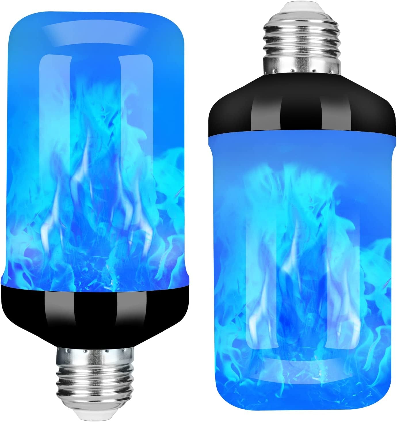 Y- STOP Upgraded LED Flame Light Bulbs, 4 Modes Flickering Light Bulb with Upside down Effect, E26 Base Fire Bulb for Halloween Decorations, Party, Outdoor, Indoor, Home Decor (2 Pack) Home & Garden > Decor > Seasonal & Holiday Decorations Y- STOP Blue