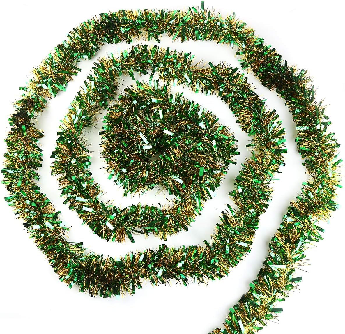 Pink Tinsel Garland for Christmas Tree Decorations Wedding Birthday Party Supplies 17 Feet Home & Garden > Decor > Seasonal & Holiday Decorations CCINEE Green
