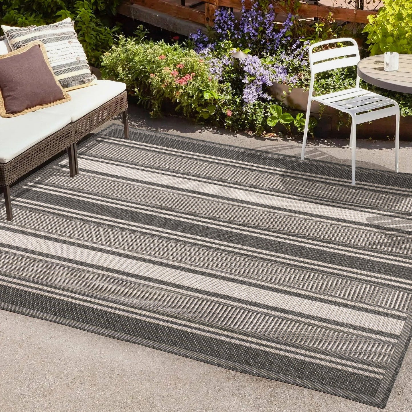 Haynes Modern Double Stripe Indoor/Outdoor Area Rug - Pier 1