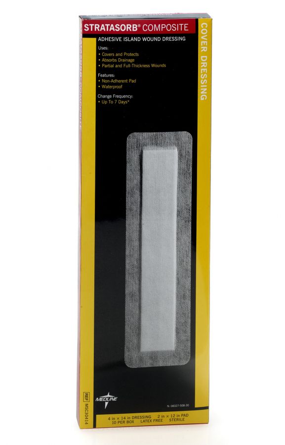 Stratasorb MSC30414 Composite Island Dressing box of 10 31899001