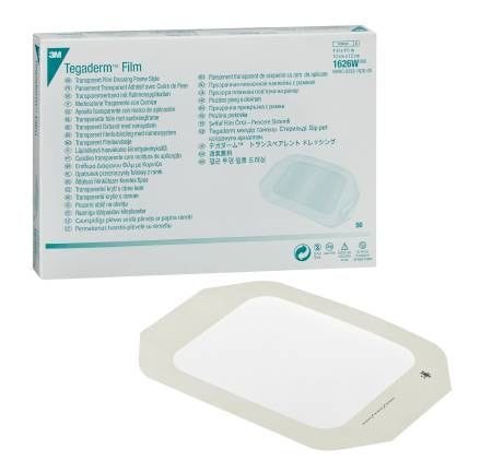 Tegaderm 1622W Transparent Film Dressing Rectangle 1-3/4 X 1-3/4 Inch Frame Style Delivery With Label Sterile, Box of 100