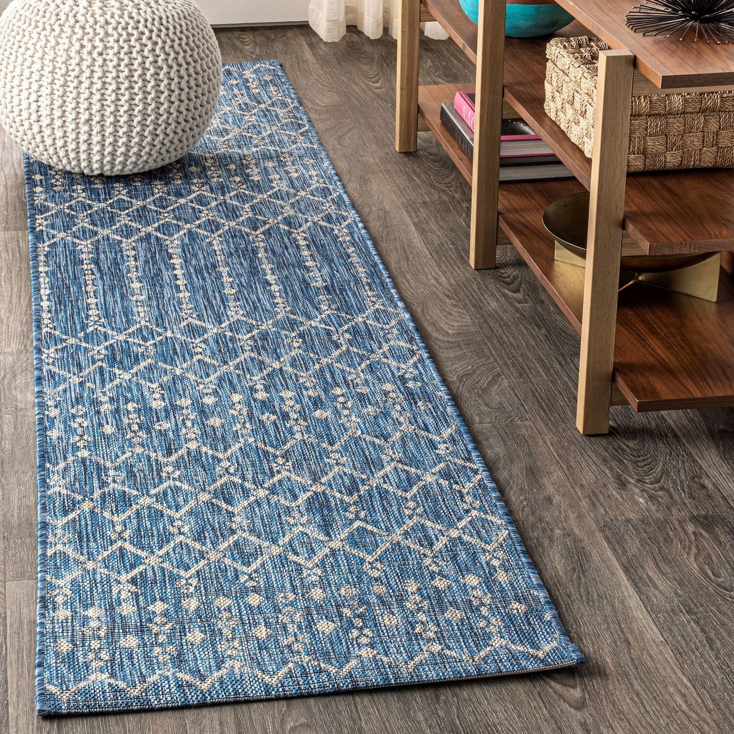 Ourika Moroccan Geometric Textured Weave Indoor/Outdoor Area Rug - Rugs