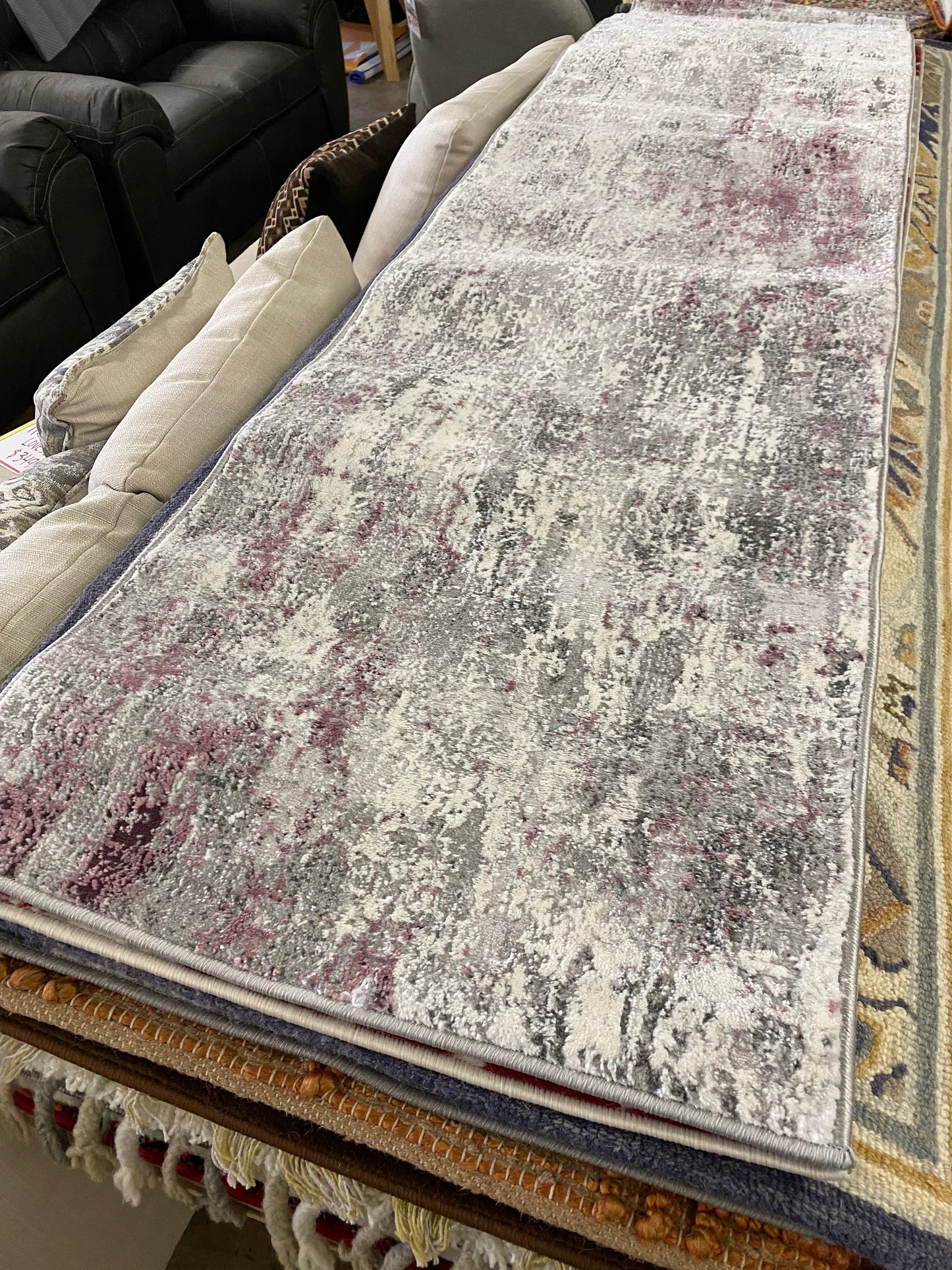 Vogue 152 Area Rug In Purple / Grey Rug Size: Runner 2' x 8'