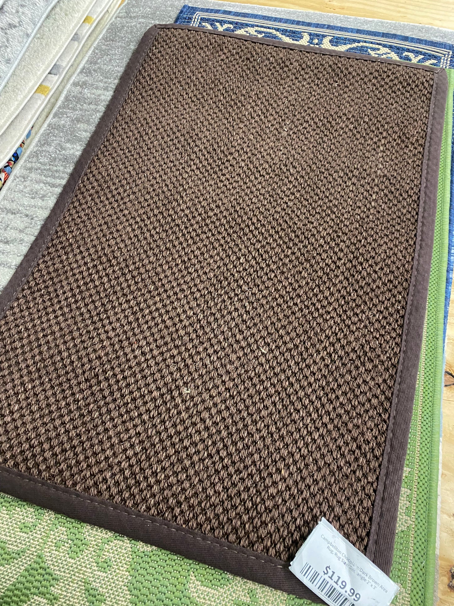 Campbellton Chocolate/Dark Brown Area Rug, Rug Size: Rectangle 2' x 3'