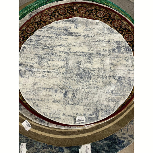 Grandview Abstract Blue Area Rug, Rug Size: Round 5'