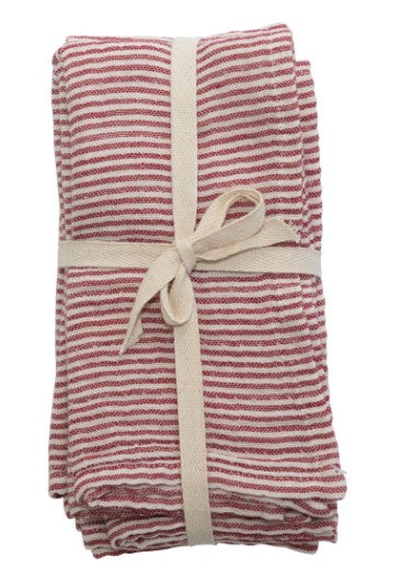 Red Stripe Napkins (Set of 4)