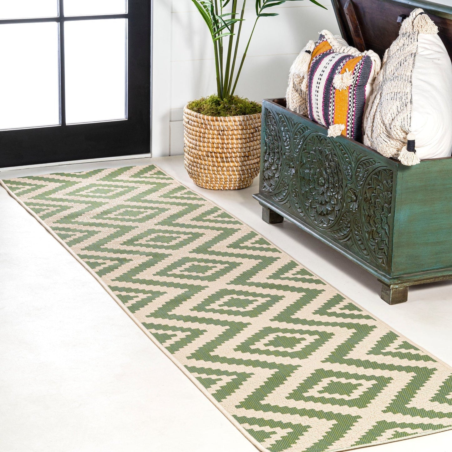 Sintra Diamond Tribal Indoor/Outdoor Area Rug - Rugs