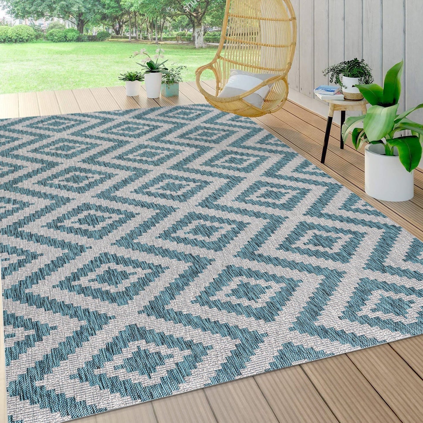 Sintra Diamond Tribal Indoor/Outdoor Area Rug - Rugs