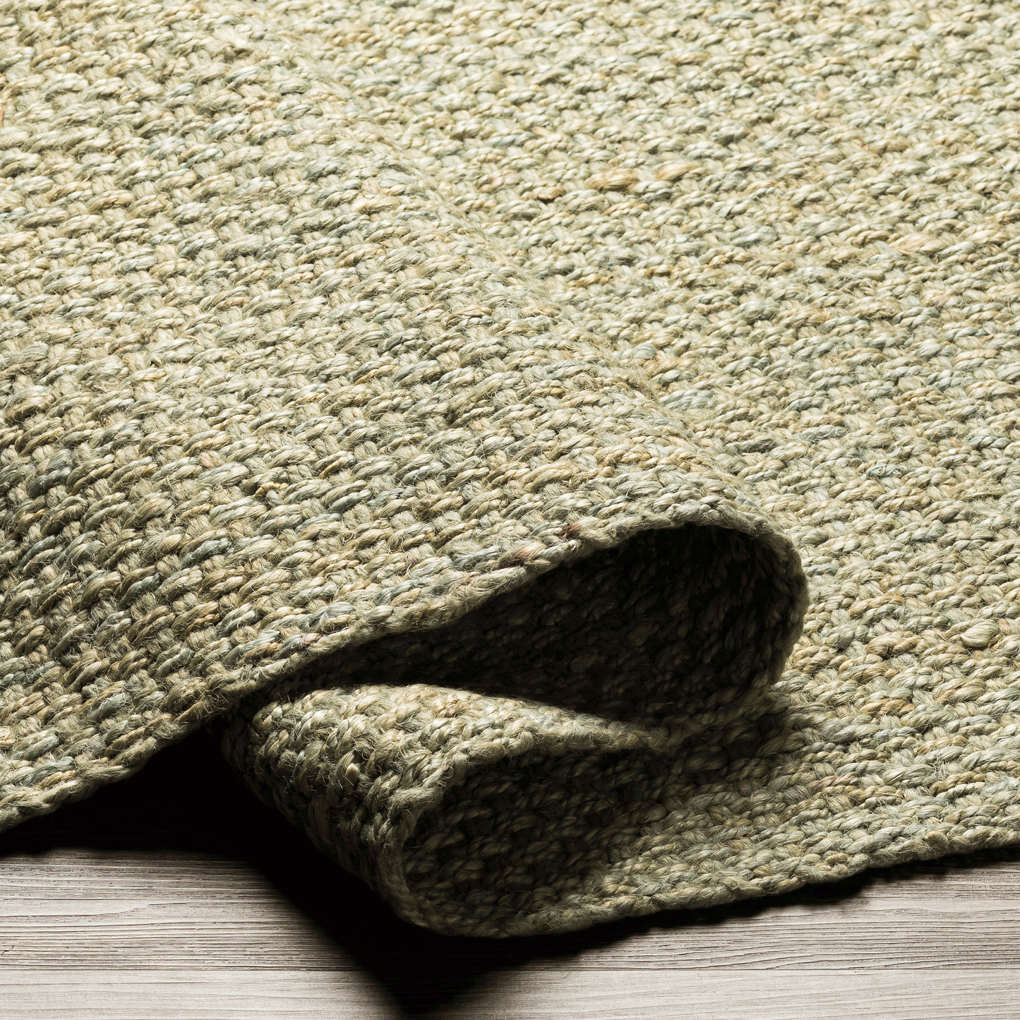 Thick Jute Rug - Gray Green