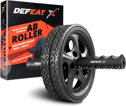 TINRIEF Defeat X Sports Ab Roller for Abs Workout - Ab Roller Wheel Exercise Equipment - Ab Wheel Exercise Equipment - Ab Wheel Roller for Home Gym - Ab Machine for Ab Workout - Ab Workout Equipment