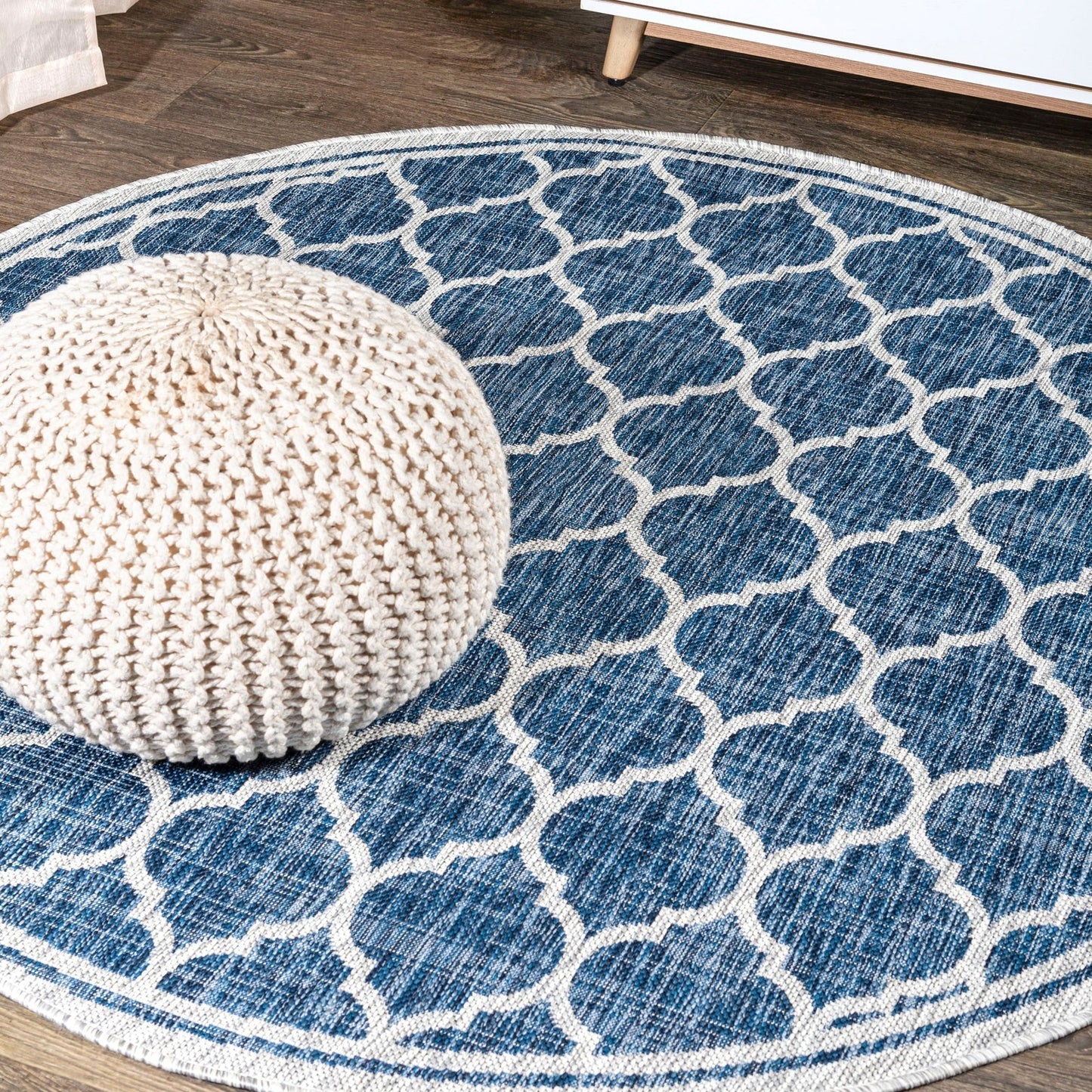 Trebol Moroccan Trellis Textured Weave Indoor/Outdoor Area Rug - Rugs