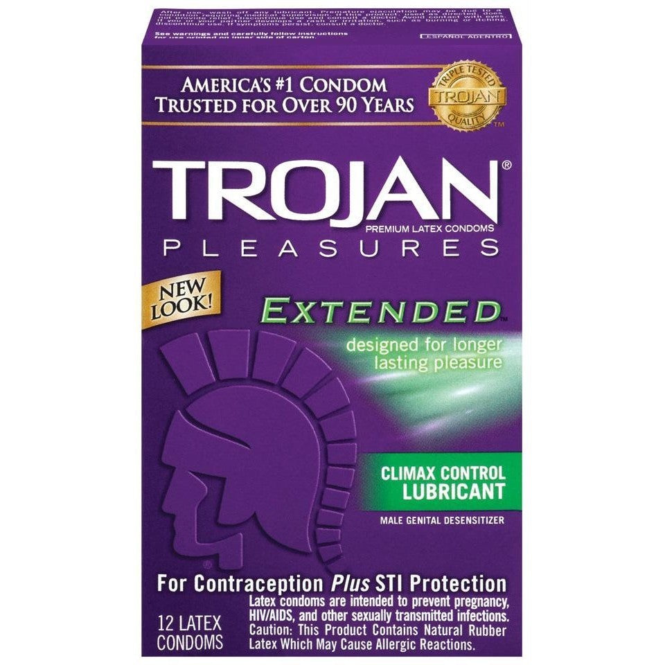 Trojan Pleasures Extended 12pk Intimates Adult Boutique
