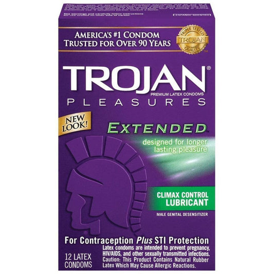 Trojan Pleasures Extended 12pk Intimates Adult Boutique