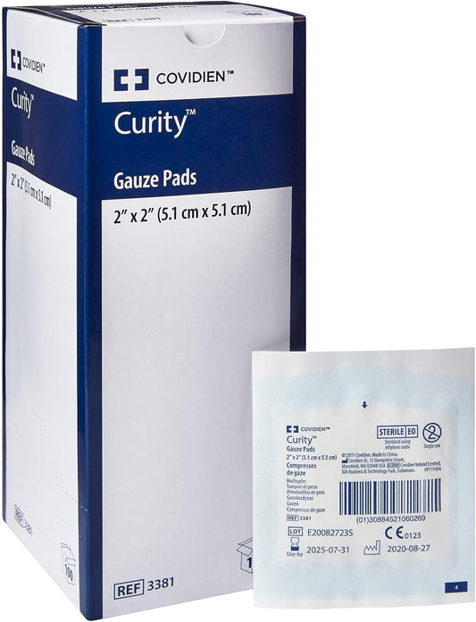 Curity  Gauze Sponge, 2 X 2 Inch, Sterile, 12-Ply, Square, Box of 100 16278860