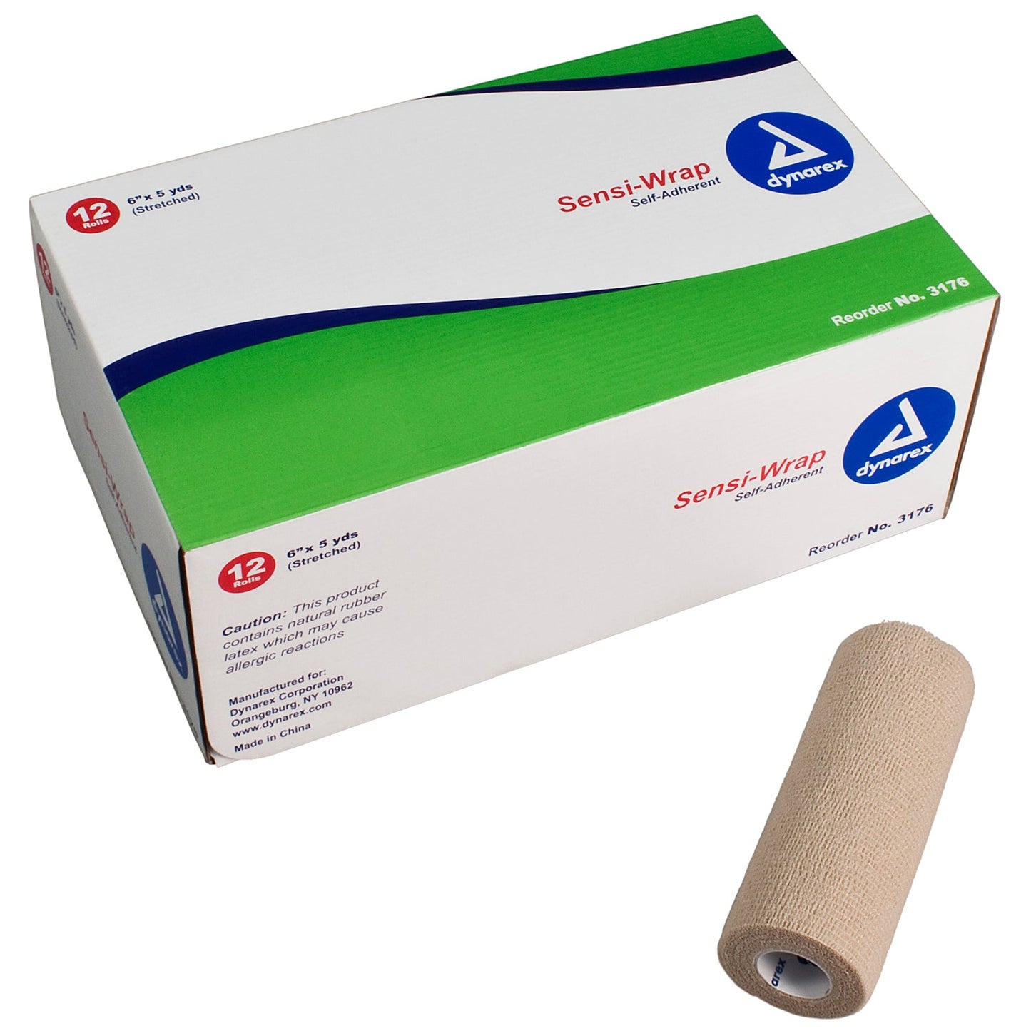 Dynarex 3176 Cohesive Bandage Sensi-Wrap Case of 12