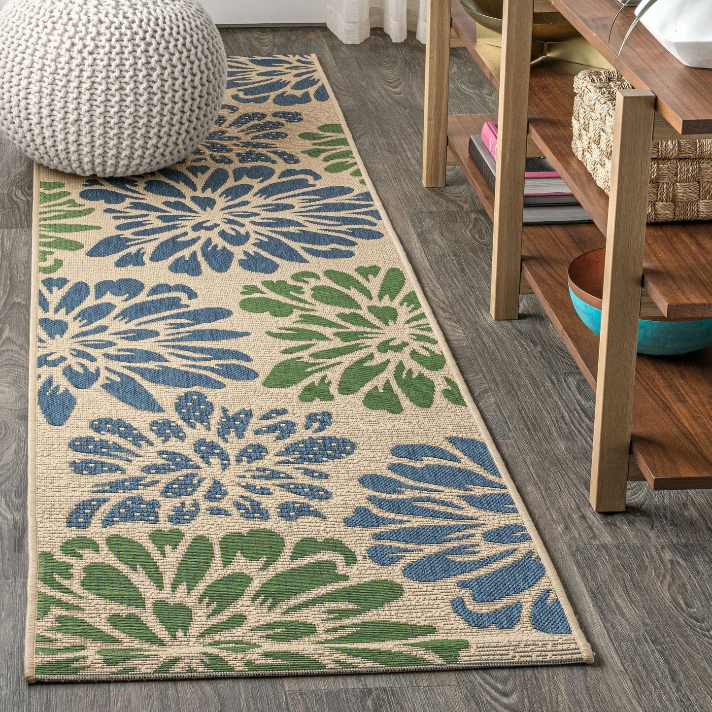 Zinnia Modern Floral Textured Weave Indoor/Outdoor Area Rug - Rugs